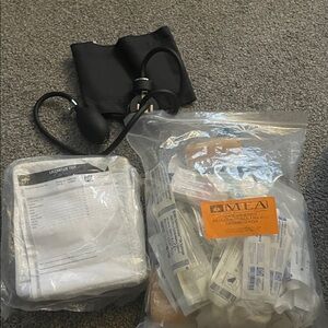 Black Blood Pressure Cuff and Medical Supplies